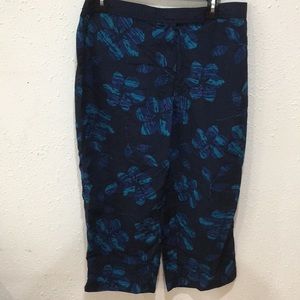 Catalina Pull on Pant Floral Large Crop Patagonia
